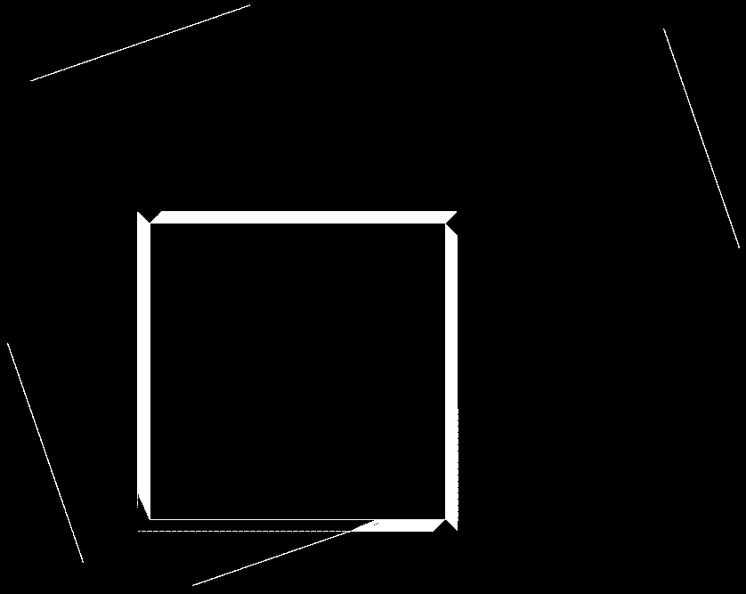 The construction arm elbows move 23fd farther away every cycle, so you see gradually widening parallelograms of recipe gliders.