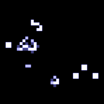 Animated GIF of Simkin's p120 glider gun