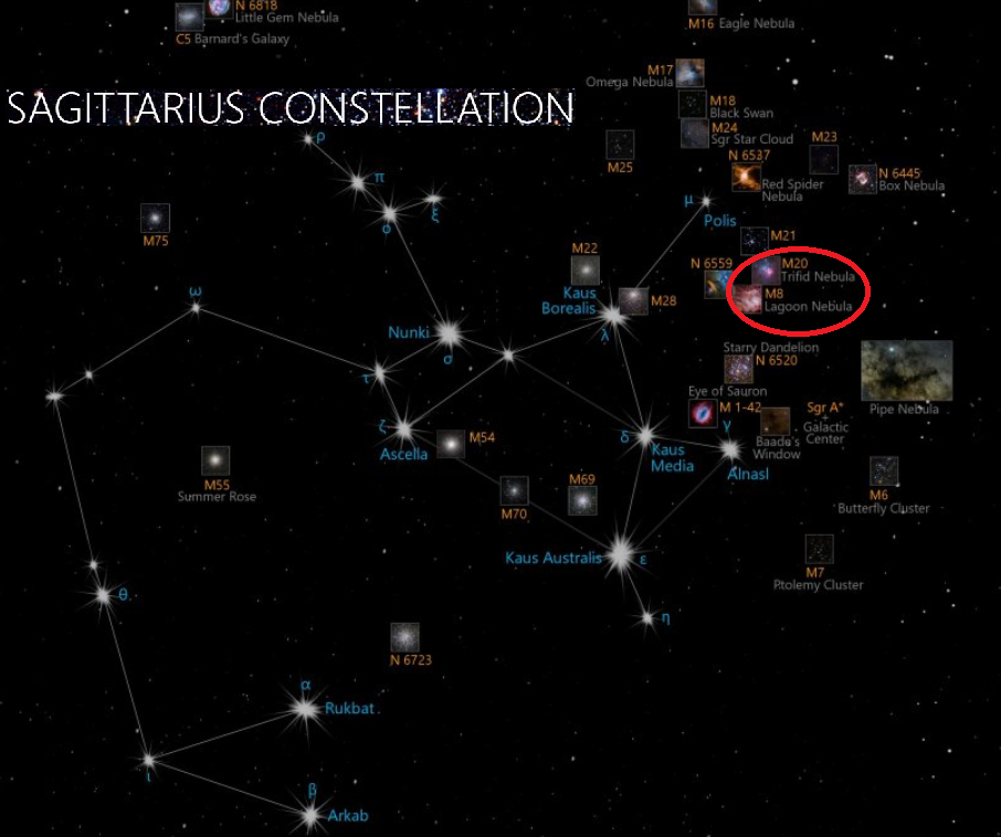 location of beautiful nebulae