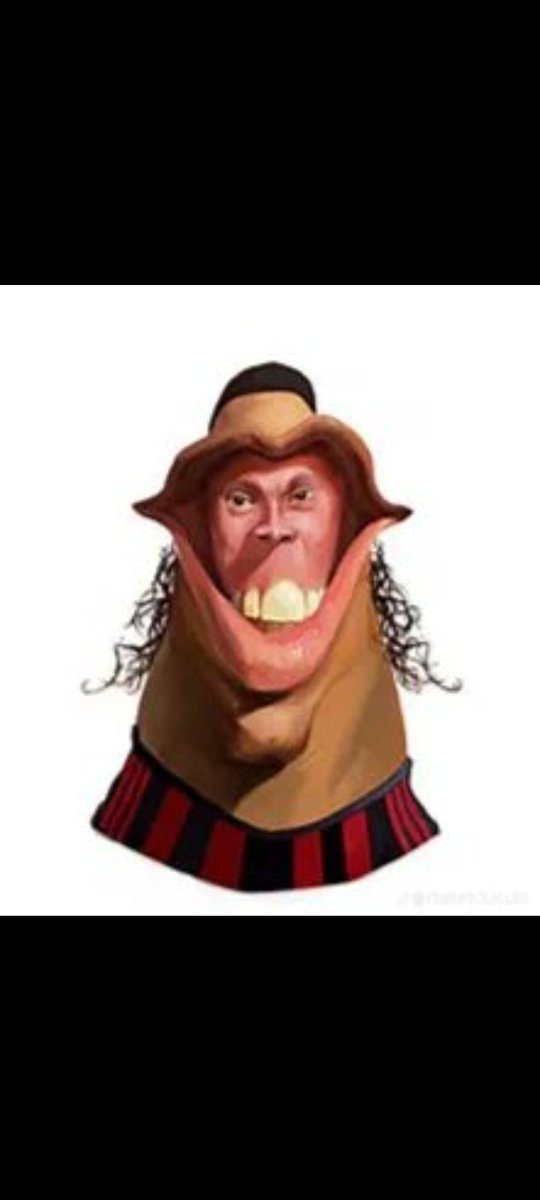 An oddly terrifying caricature of Ronaldinho Gaúcho