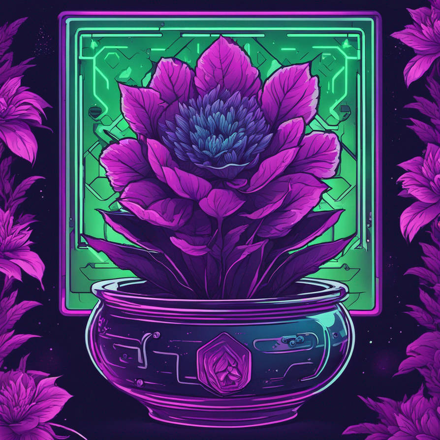 A. I. flower in a "Cybernetic Vase"